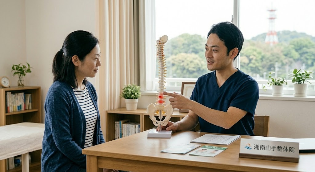 整体院で丁寧にカウンセリングを受けている女性のイメージ
