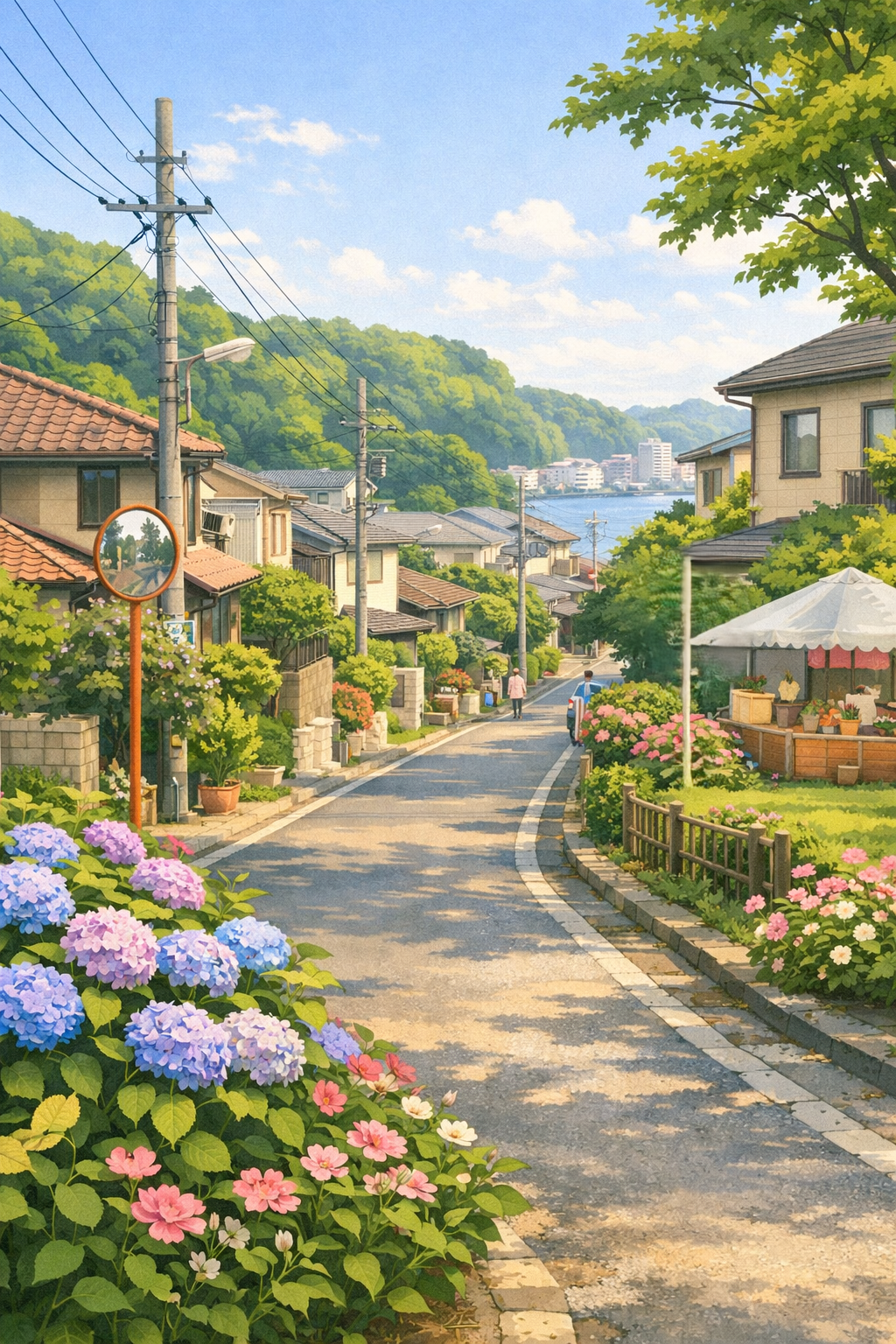 5月の横須賀市で初夏の空気を感じる緑のある街並み