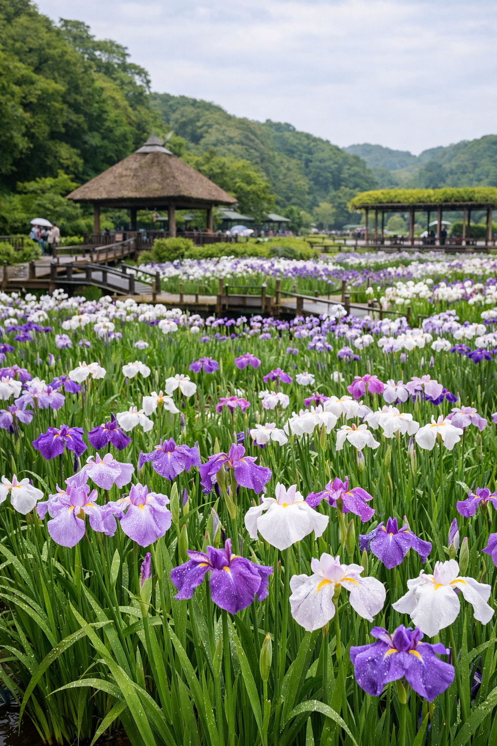 横須賀しょうぶ園で6月に楽しめる花しょうぶのやさしい風景