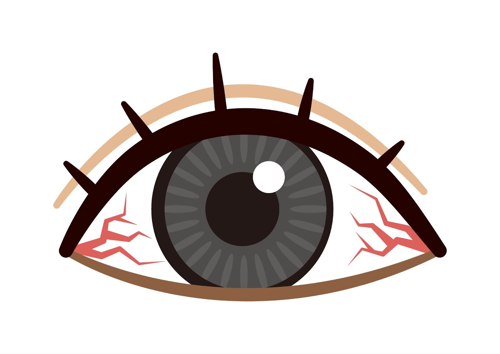 目が充血しているイラスト