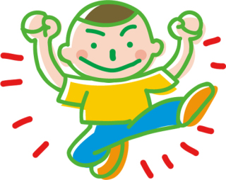 元気な小学生男子のイラストです。