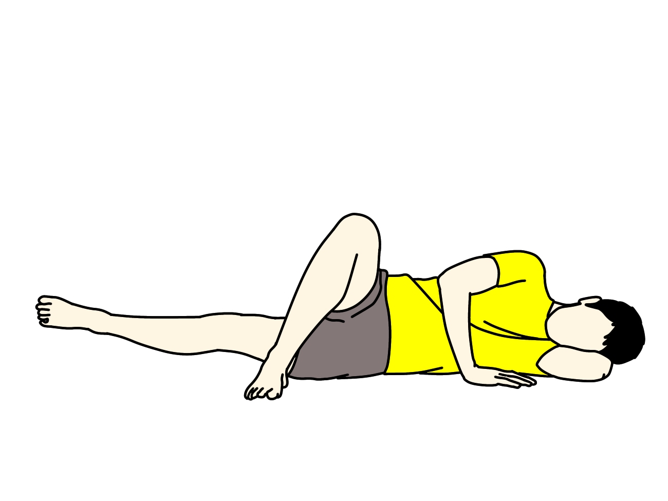 トレーニングをしている男性のイラストです。