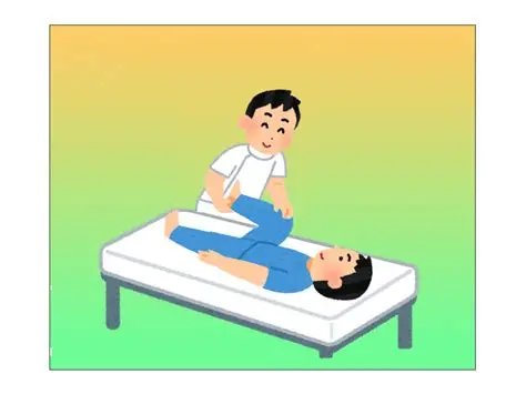 整体院で、施術を受けている男性のイラストです。